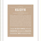 Haidyn | Name Art Print