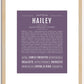 Hailey | Name Art Print