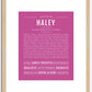 Haley | Name Art Print