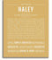 Haley | Name Art Print – Name Stories