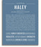 Haley | Name Art Print – Name Stories