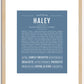 Haley | Name Art Print