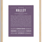 Halley | Name Art Print