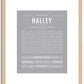 Halley | Name Art Print