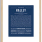 Halley | Name Art Print