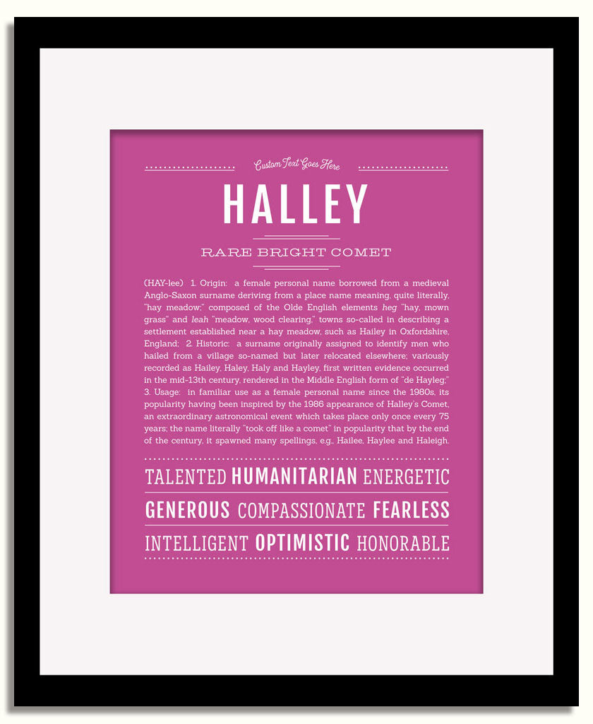 Frame Options | Dark Pink | Black Frame, Matted