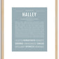 Halley | Name Art Print