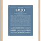 Halley | Name Art Print