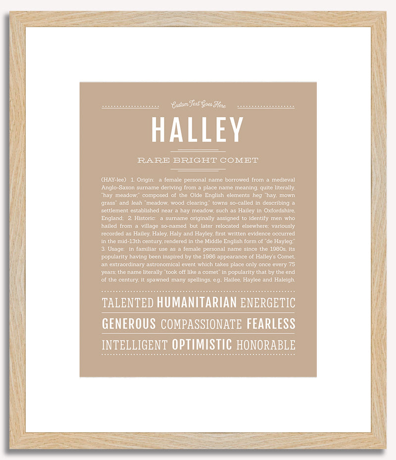 Halley | Name Art Print