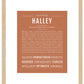 Halley | Name Art Print