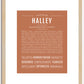 Halley | Name Art Print