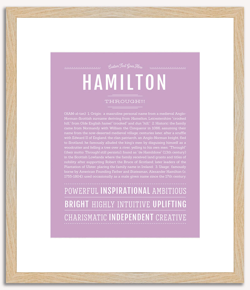 Hamilton | Name Art Print