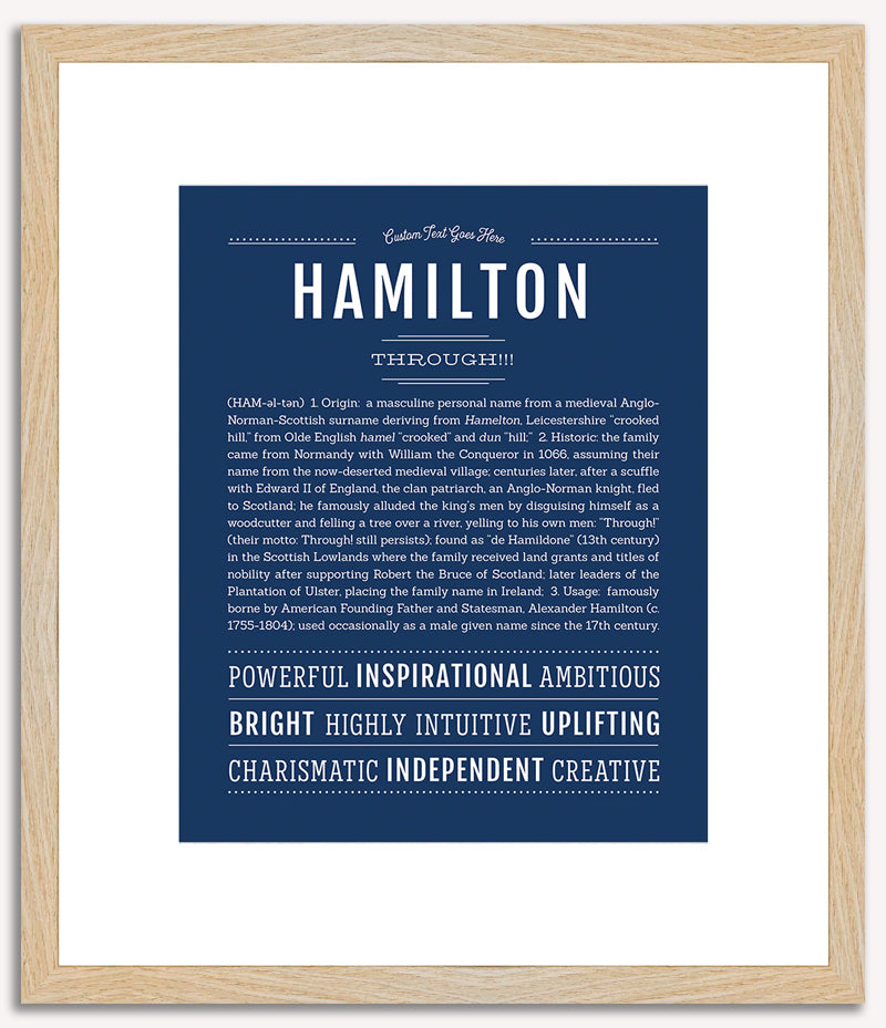 Hamilton | Name Art Print