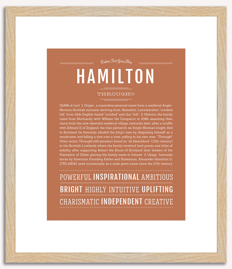 Hamilton | Name Art Print