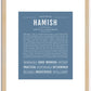 Hamish | Name Art Print