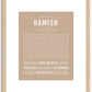 Hamish | Name Art Print