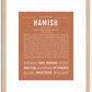 Hamish | Name Art Print