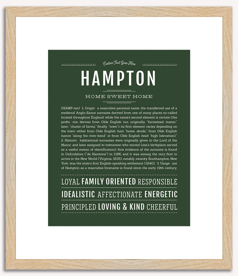 Hampton | Name Art Print