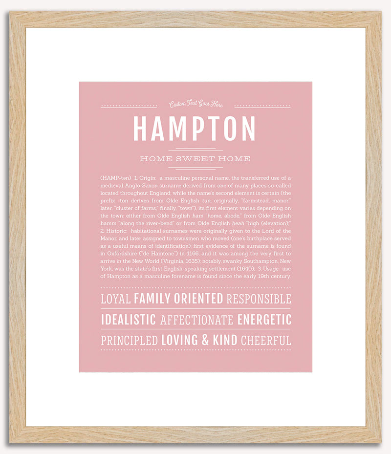 Hampton | Name Art Print