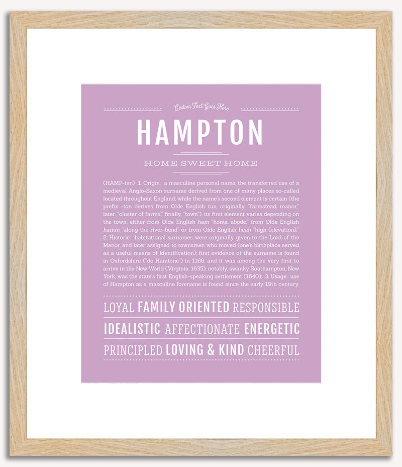 Hampton | Name Art Print