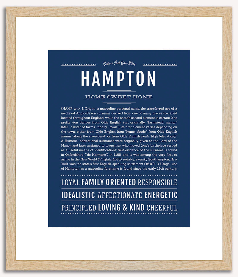 Hampton | Name Art Print