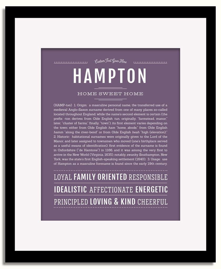 Frame Options | Deep Purple | Black Frame, Matted