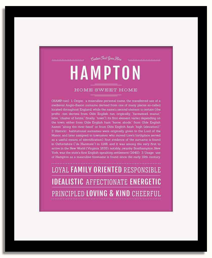 Frame Options | Dark Pink | Black Frame, Matted