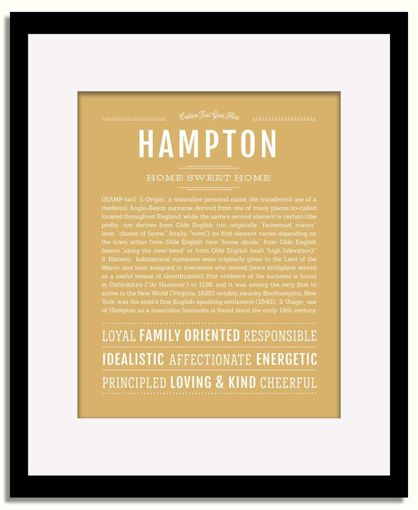 Frame Options | Matte Gold | Black Frame, Matted