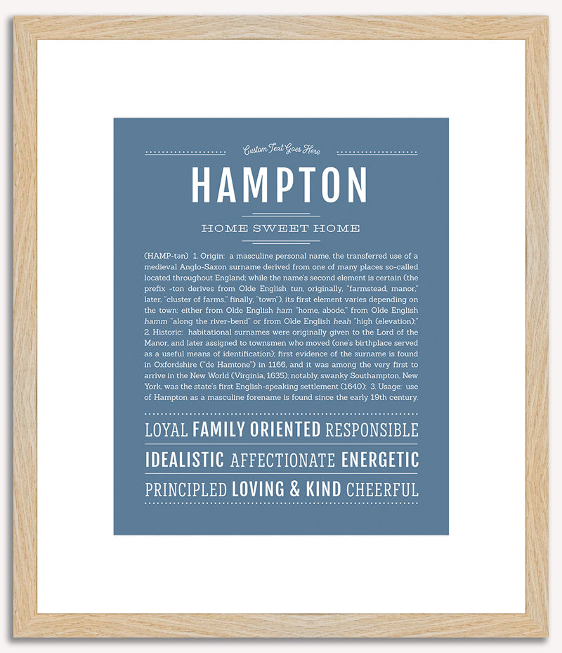 Hampton | Name Art Print