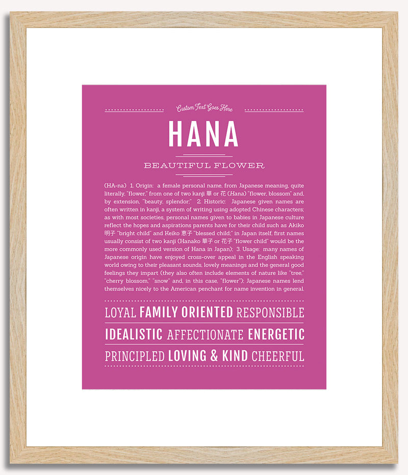 Hana | Name Art Print