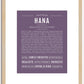 Hana | Name Art Print