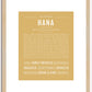 Hana | Name Art Print