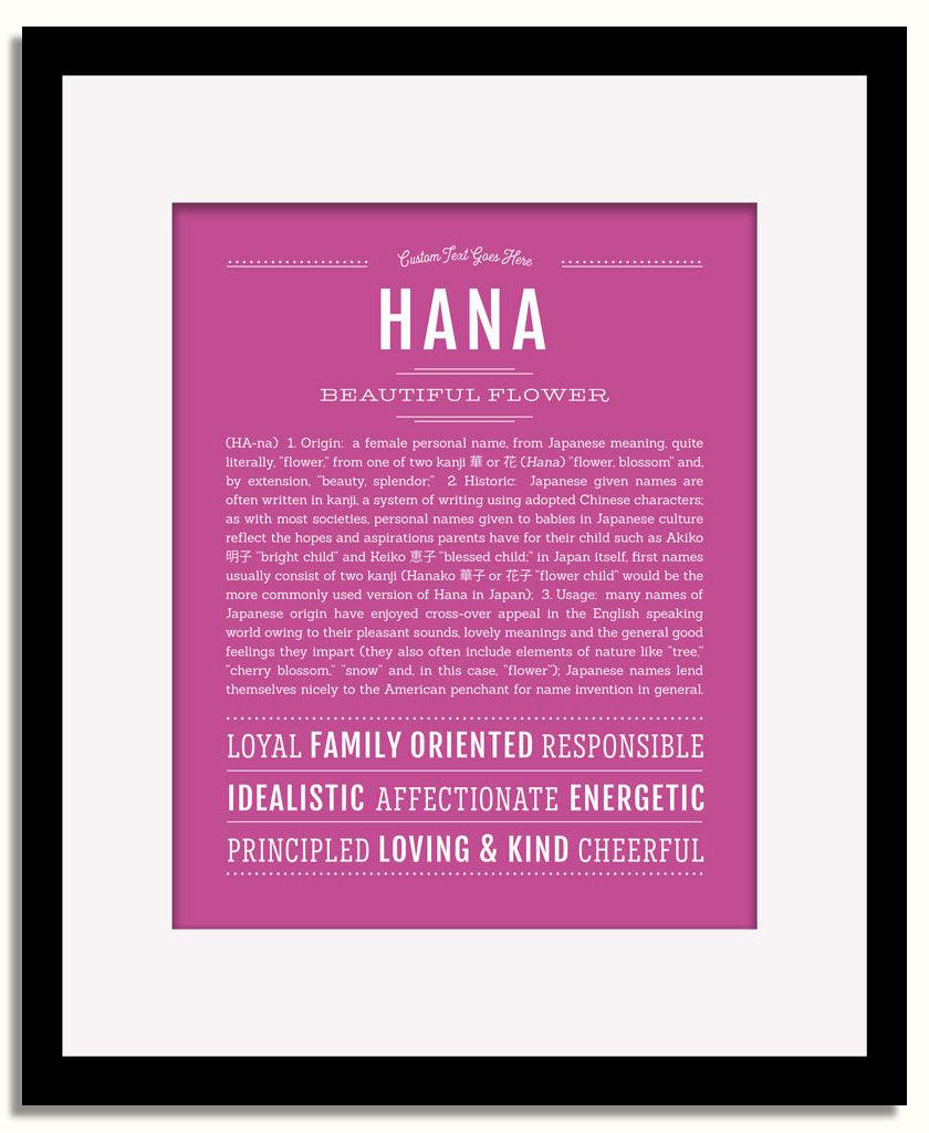 Frame Options | Dark Pink | Black Frame, Matted