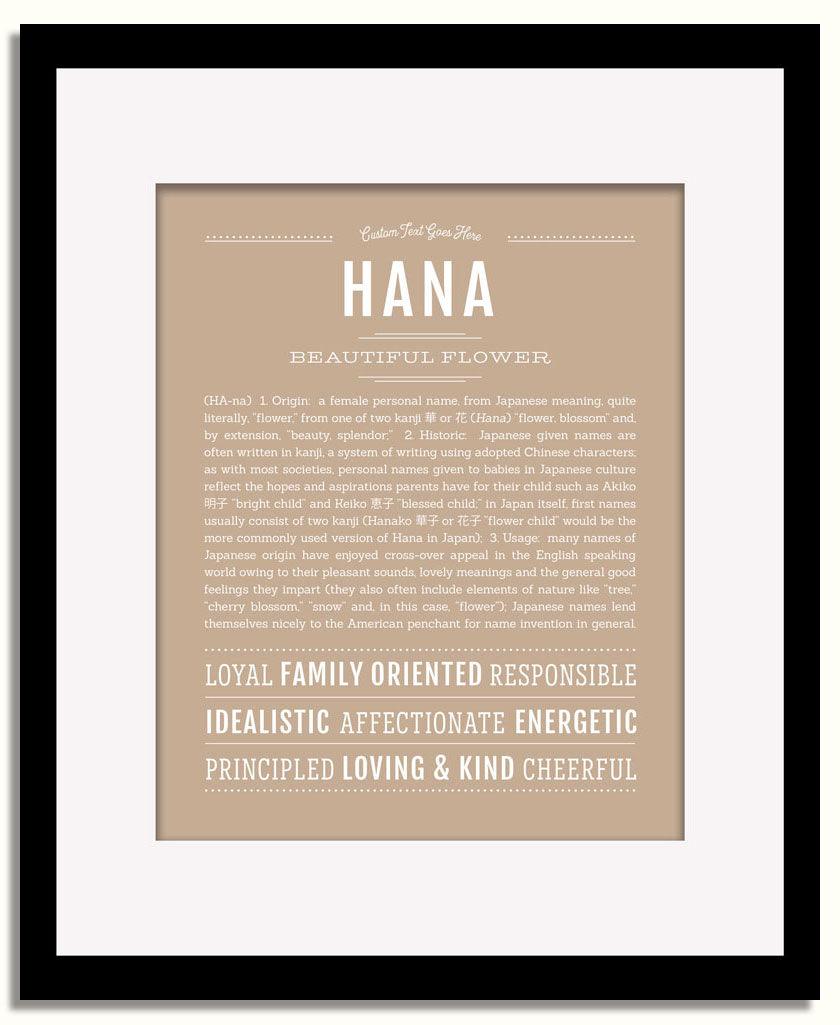 Frame Options | Tan | Black Frame, Matted