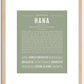 Hana | Name Art Print