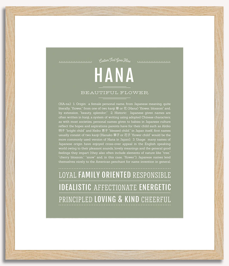 Hana | Name Art Print