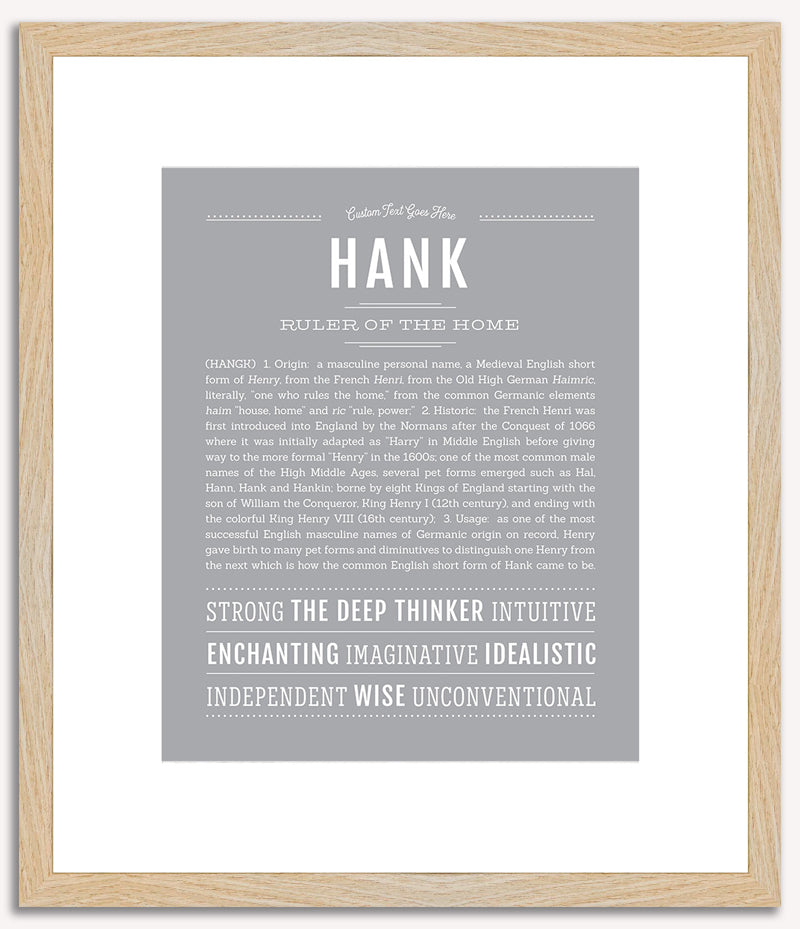 Hank | Name Art Print