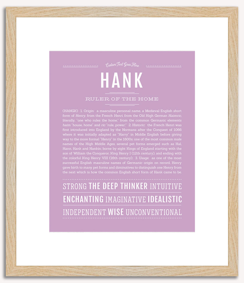 Hank | Name Art Print