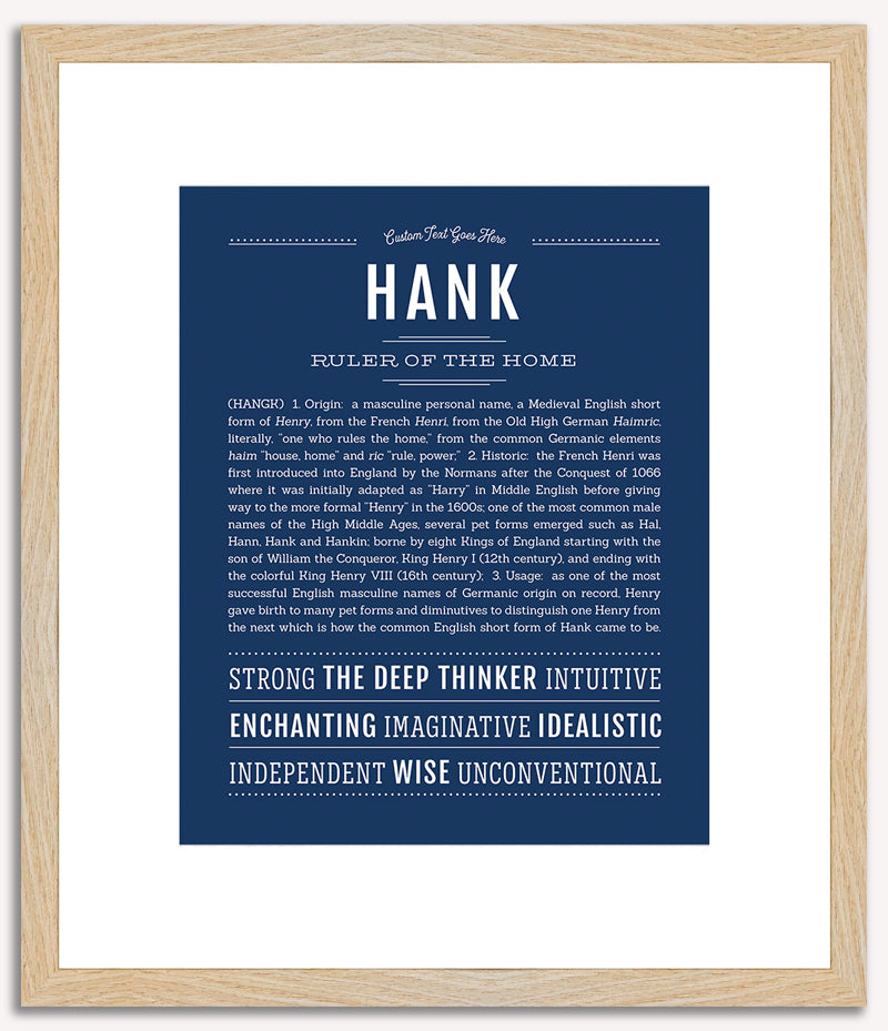 Hank | Name Art Print