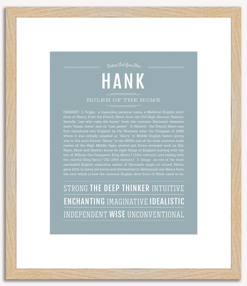 Hank | Name Art Print