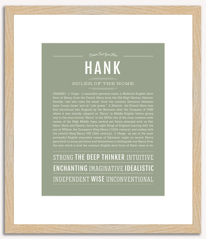 Hank | Name Art Print