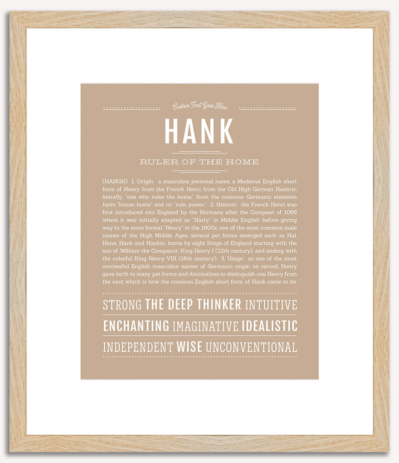 Hank | Name Art Print