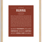 Hanna | Name Art Print