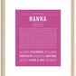 Hanna | Name Art Print