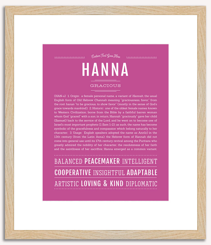 Hanna | Name Art Print