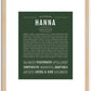 Hanna | Name Art Print