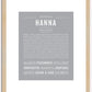 Hanna | Name Art Print