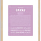 Hanna | Name Art Print