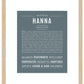 Hanna | Name Art Print