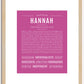 Hannah | Name Art Print